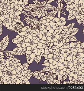 Hydrangea flower seamless pattern. Floral seamless background. Generative AI.. Hydrangea flower seamless pattern. Floral seamless background. Generative AI