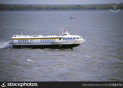 Hydrofoil in the Saigon River Delta, Vietnam