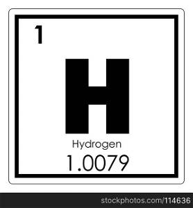 hydrogen chemical element periodic table science symbol