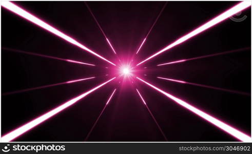 Hyperspace Background With Shining Starburst