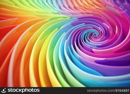 Hypnotic multicolored spiral. Decoration shape. Generate Ai. Hypnotic multicolored spiral. Generate Ai