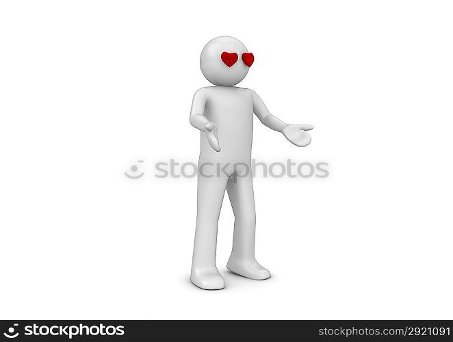 ""I&acute;m blind with your love (love, valentine day series; 3d isolated characters)""