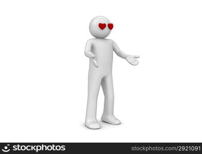 ""I&acute;m blind with your love (love, valentine day series; 3d isolated characters)""