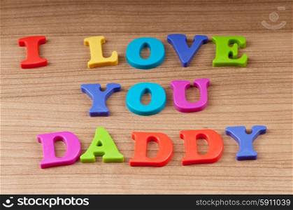 I love you dad message