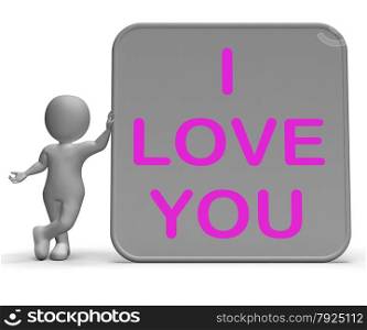 I Love You Sign Showing Loving Partner Or Family