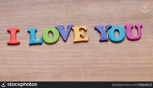 I love you words on the background