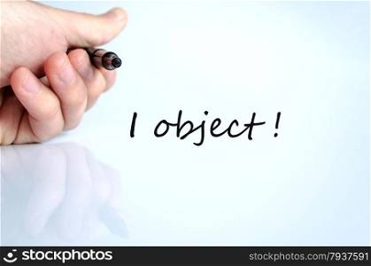 I Object Concept Over White Background