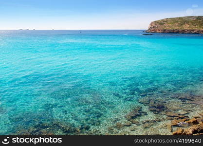 Ibiza cala Conta Conmte in San Antonio with isla del bosque