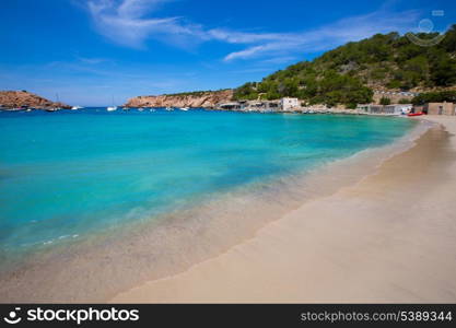 Ibiza Cala Vedella Vadella in San Jose at Balearic Islands of spain