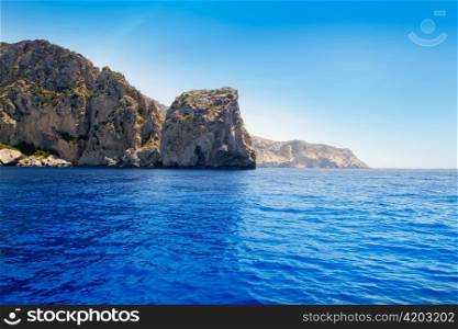 Ibiza Cap de Jueus near Es Vedra in Balearic Mediterranean sea