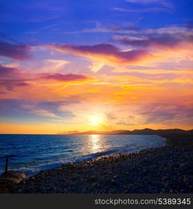 Ibiza Cap des Falco beach sunset and Es Vedra in Sant Josep Balearic Islands