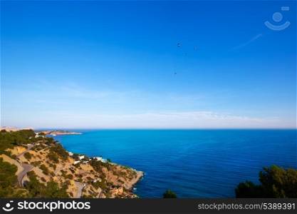 Ibiza Es Cubells Mediterranean view in san Jose at Balearic Islands of spain