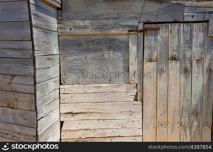 Ibiza formentera aged weathered wooden walls in Mediterranean
