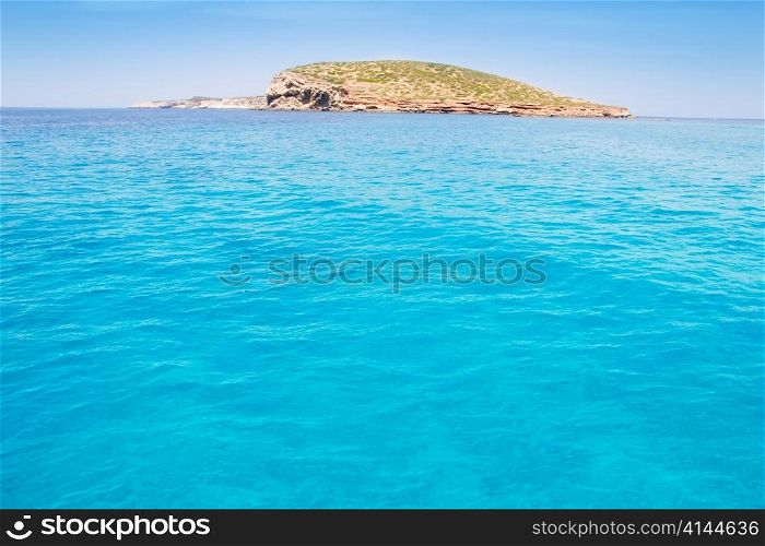 Ibiza Illa del Bosque island in San Antonio at Blue Balearic Mediterranean