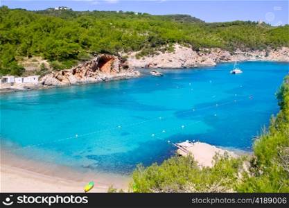 Ibiza Port de San Miquel San Miguel beach with turquoise water