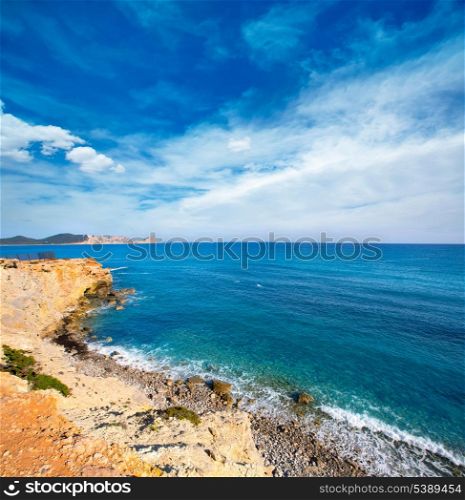 Ibiza Sa Caleta beach in south San Jose at Balearic Islands of spain