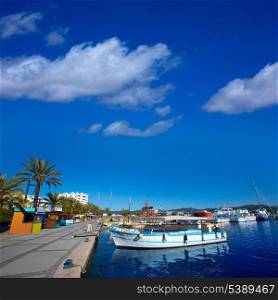 Ibiza san Antonio Abad de Portmany marina port in Balearic Islands of spain