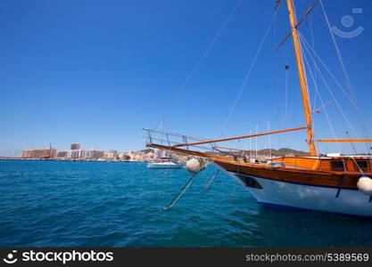 Ibiza San Antonio Abad Sant Antoni de Portmany sailboats in Balearic Islands