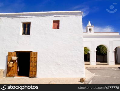 Ibiza San Miguel de Balansat white church Mediterranean architecture