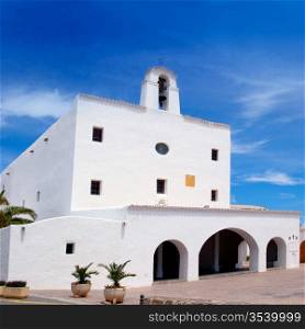 Ibiza Sant Josep de sa Talaia San Jose white church in Balearic Islands