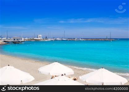 Ibiza Santa Eulalia del Rio beach turquoise mediterranean island
