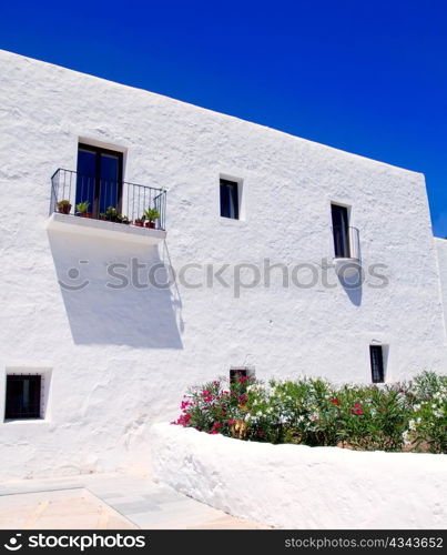 Ibiza white church in Sant Carles Peralta San Carlos mediterranean architecture