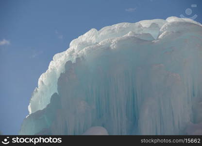 ice and snow at winter nature background