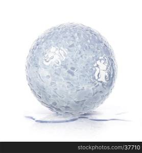 ice ball 3D illustration on white background
