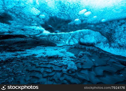 Ice Cave at Jokulsarlon Glacier Iceland