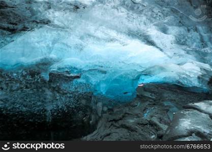 Ice Cave at Vatnajokull Glacier Jokulsarlon Iceland