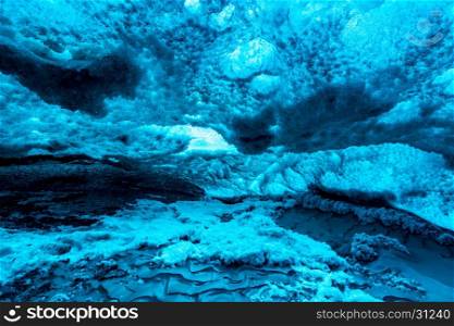 Ice Cave Iceland at Vatnajokull Glacier Jokulsarlon Nationa Park