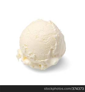ice cream ball isolated on white background. ice cream ball