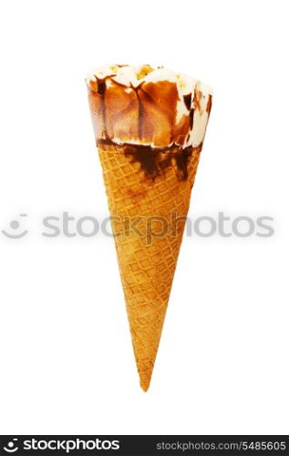 Ice cream cone isolated on the white background