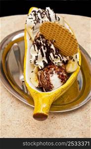 ice cream with banana