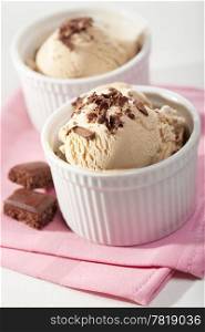 ice cream with chocolate