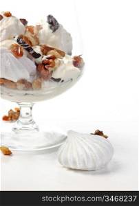 ice cream with prunes and walnuts