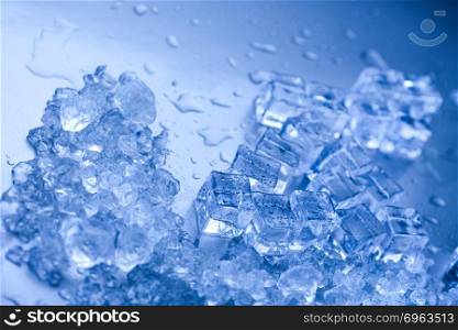 Ice cubes, cold and fresh concept