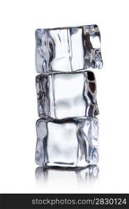 ice cubes. ice cubes on a white background