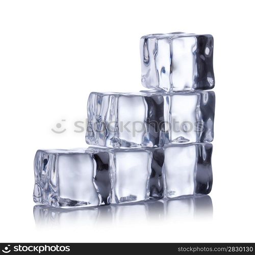 ice cubes. ice cubes on a White background