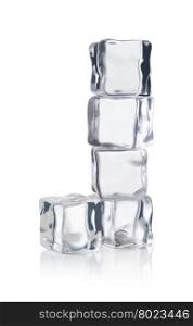 ice cubes. ice cubes on a white background