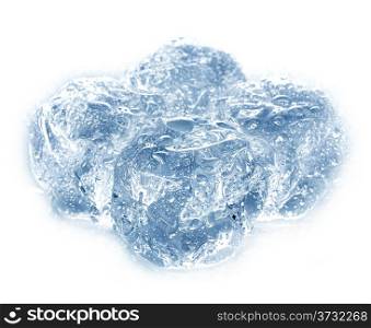 Ice cubes isolated on white.