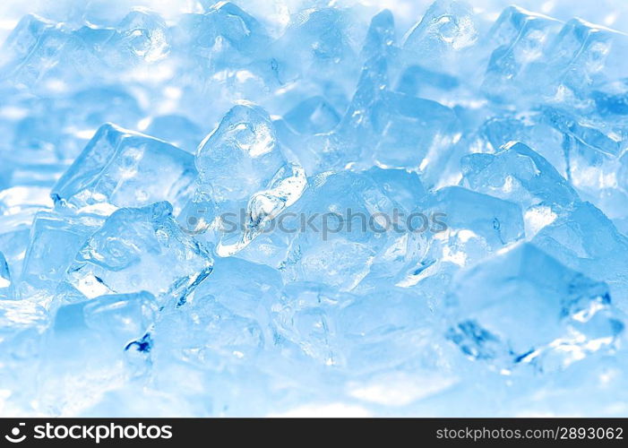 ice cubes very close up