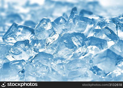 ice cubes very close up