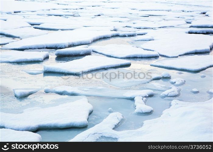 ice flow winter landscape