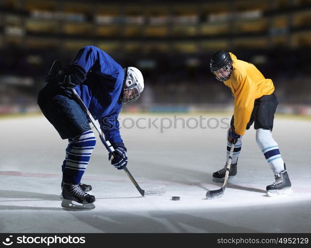 ice hockey sport players comptetition concpet