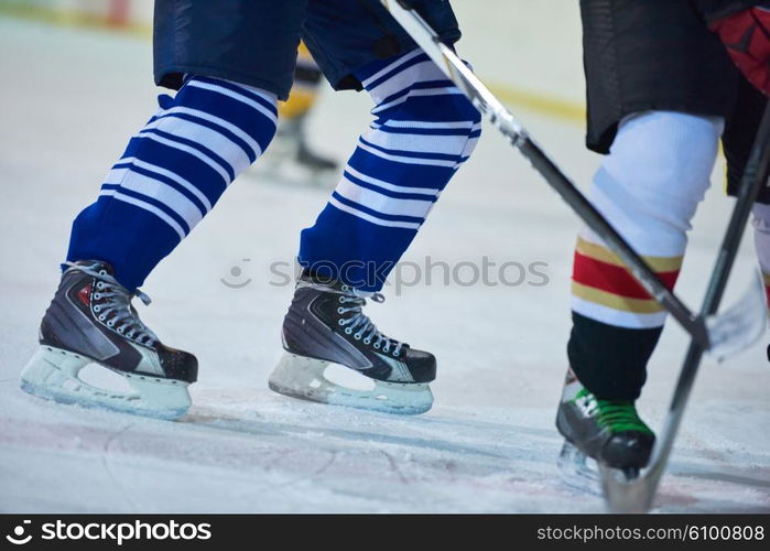 ice hockey sport players comptetition concpet