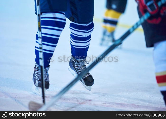 ice hockey sport players comptetition concpet