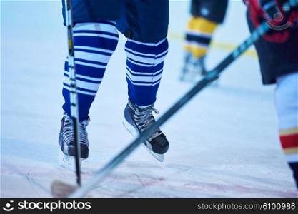 ice hockey sport players comptetition concpet