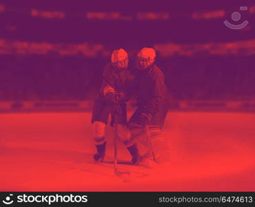 ice hockey sport players comptetition concpet. ice hockey sport players