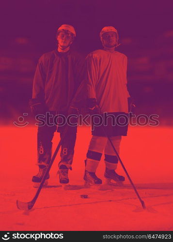 ice hockey sport players comptetition concpet. ice hockey sport players